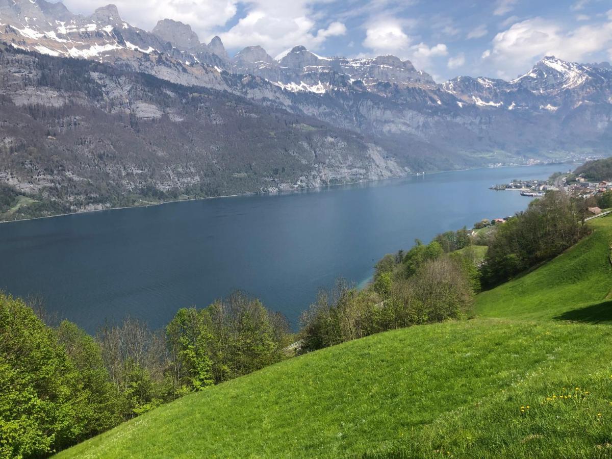 Luxurioeses Galerie-Penthouse Direkt Am Walensee Unterterzen Exterior photo